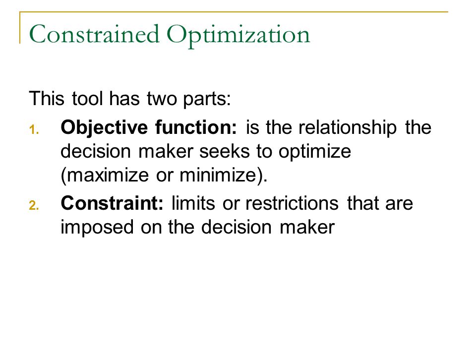 Multi-objective optimization